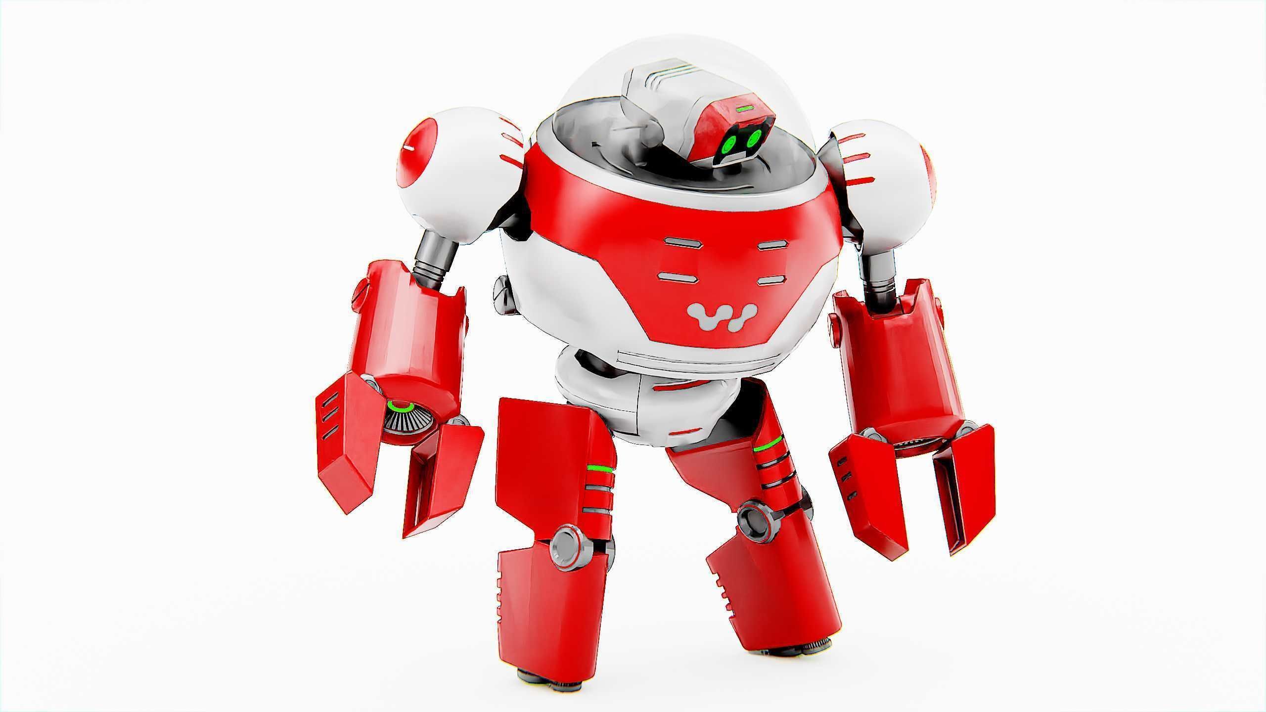 TOON DROID ZEFF Rigged for Unreal Engine - Unity - MIXAMO 3D model_2