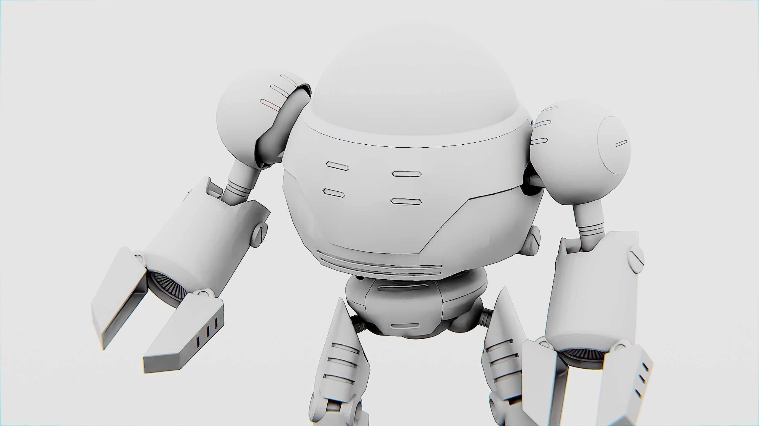 TOON DROID ZEFF Rigged for Unreal Engine - Unity - MIXAMO 3D model_36