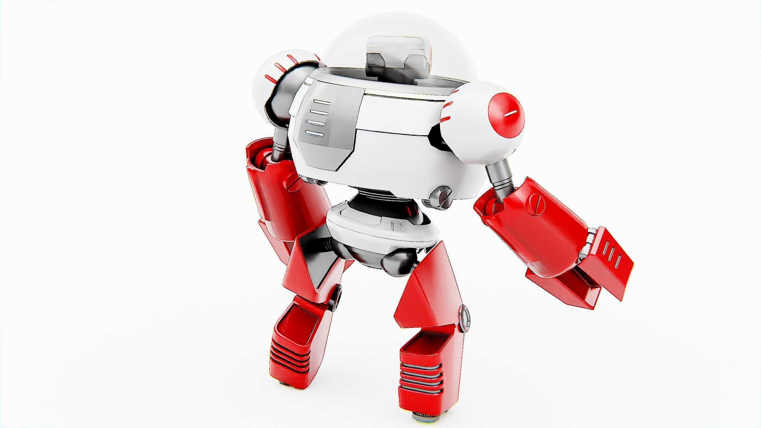 TOON DROID ZEFF Rigged for Unreal Engine - Unity - MIXAMO 3D model_13