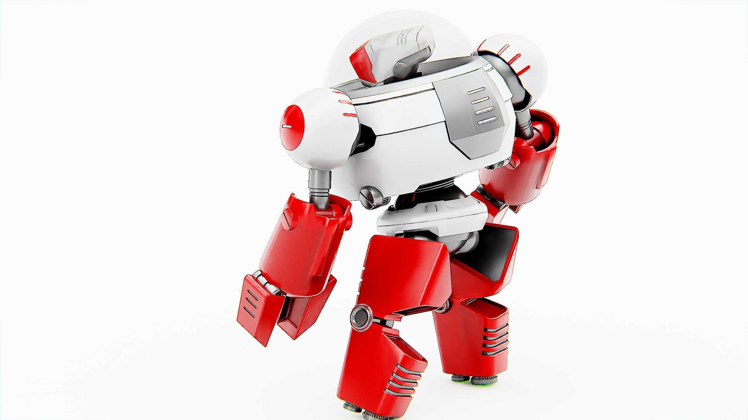 TOON DROID ZEFF Rigged for Unreal Engine - Unity - MIXAMO 3D model_19