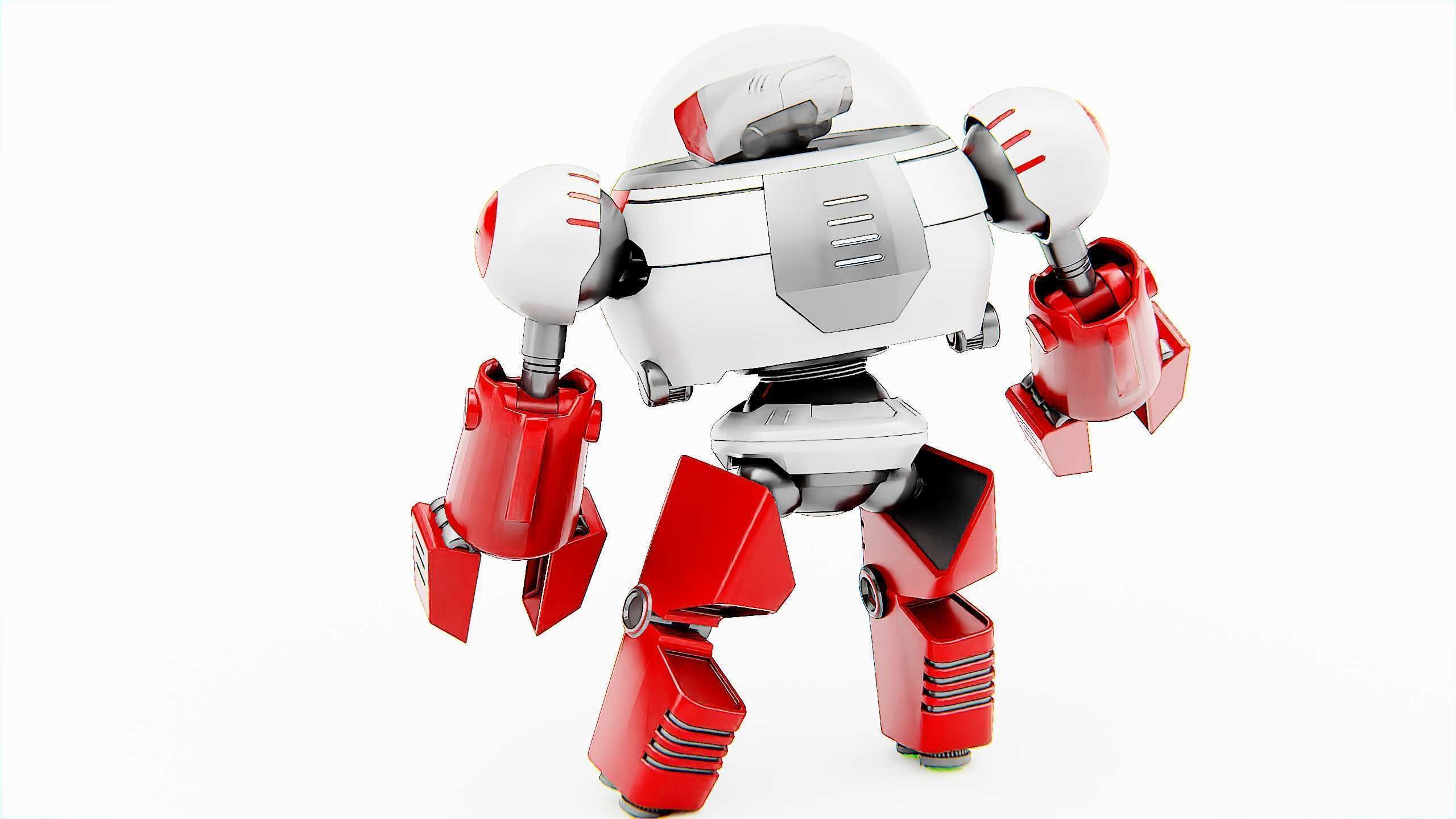 TOON DROID ZEFF Rigged for Unreal Engine - Unity - MIXAMO 3D model_17