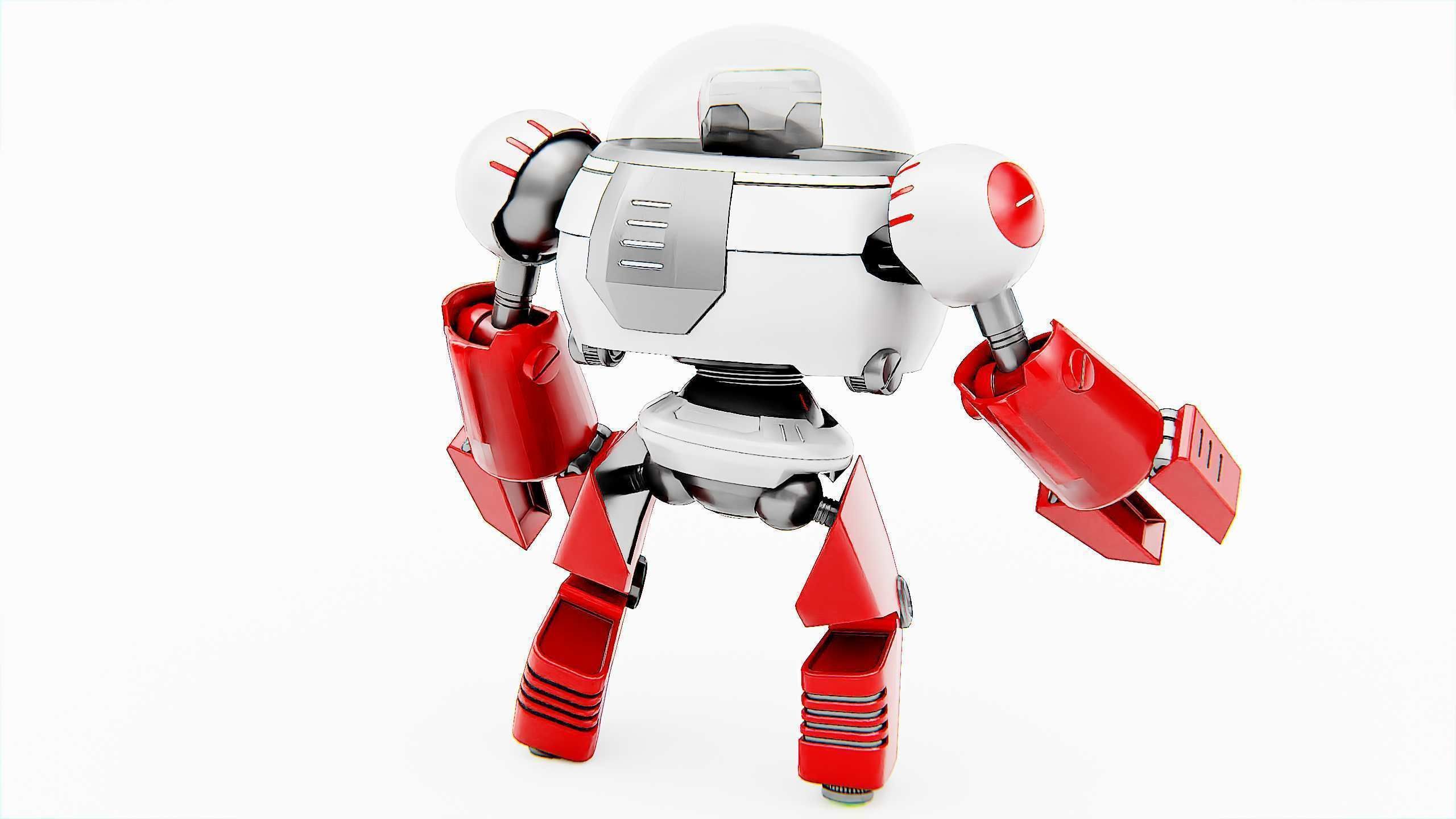 TOON DROID ZEFF Rigged for Unreal Engine - Unity - MIXAMO 3D model_14