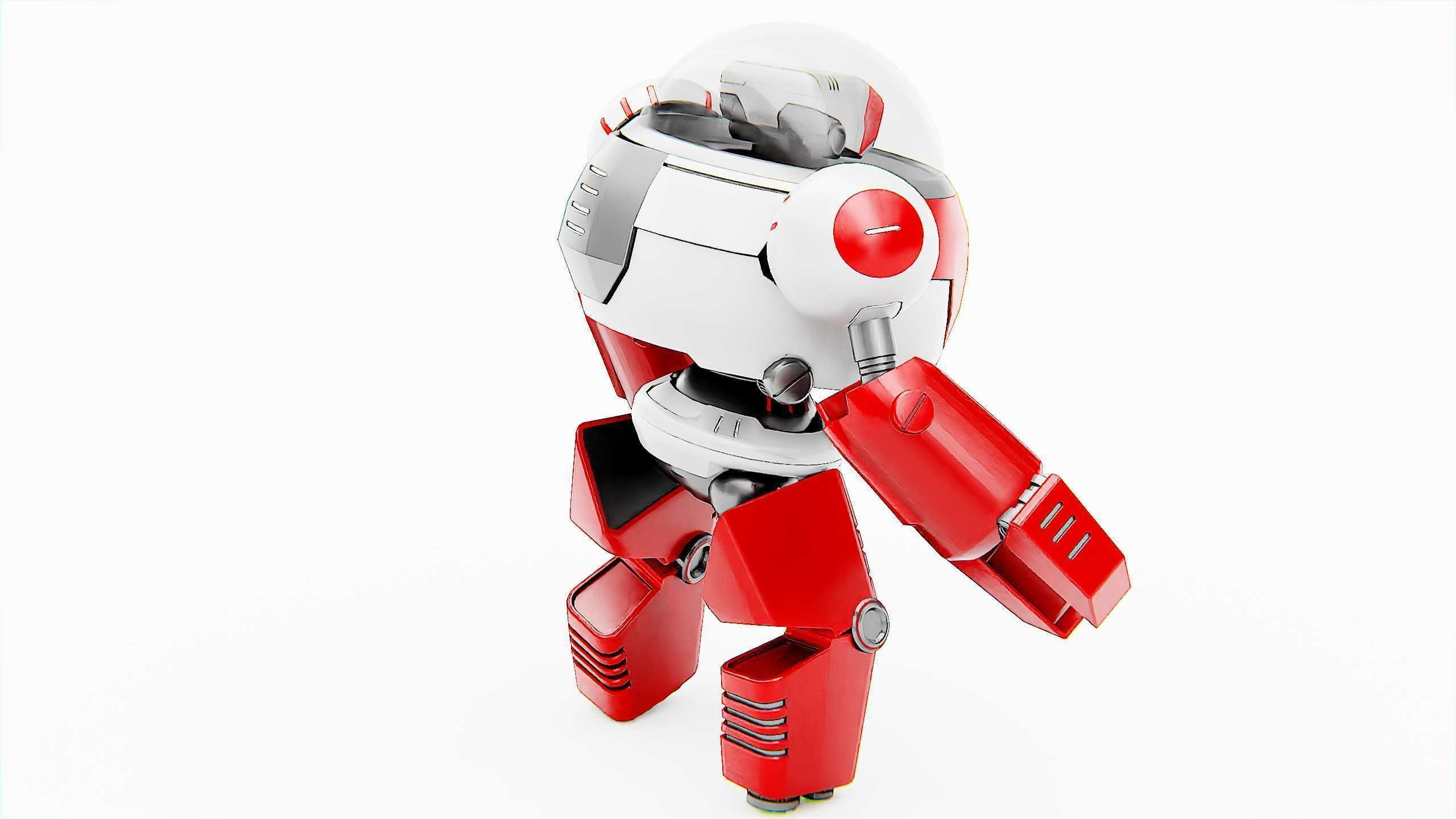 TOON DROID ZEFF Rigged for Unreal Engine - Unity - MIXAMO 3D model_11