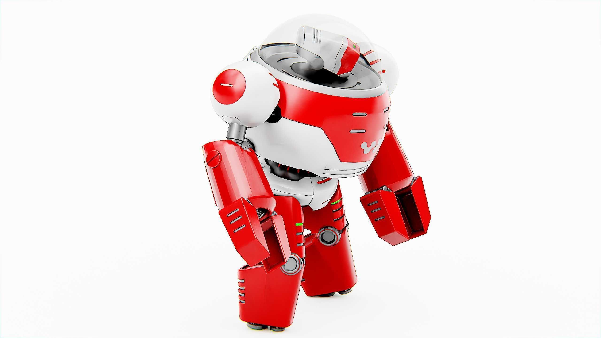 TOON DROID ZEFF Rigged for Unreal Engine - Unity - MIXAMO 3D model_5