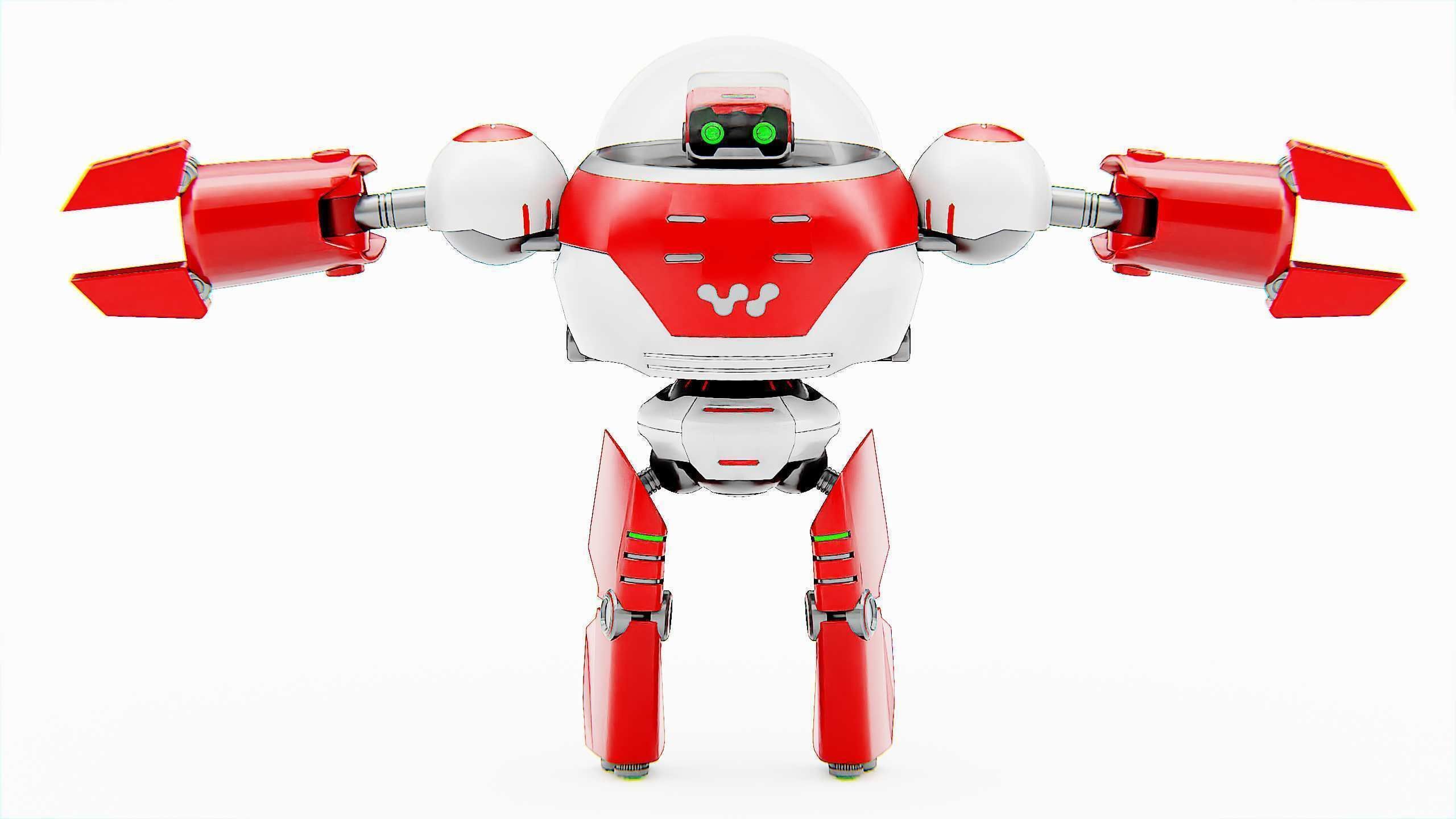 TOON DROID ZEFF Rigged for Unreal Engine - Unity - MIXAMO 3D model_30