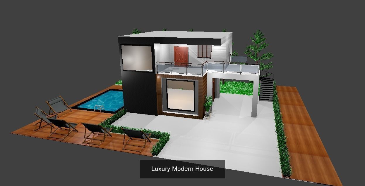 Modern House  3D Model Collection_5