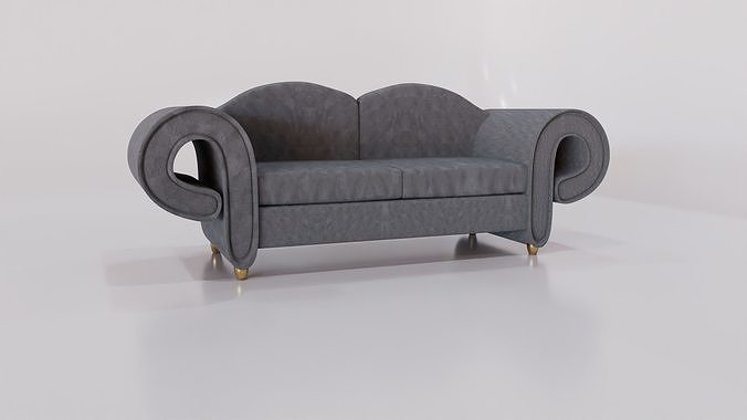Designer maharaja sofa model Low-poly 3D model