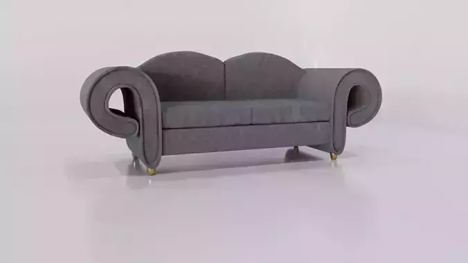 Designer maharaja sofa model Low-poly 3D model