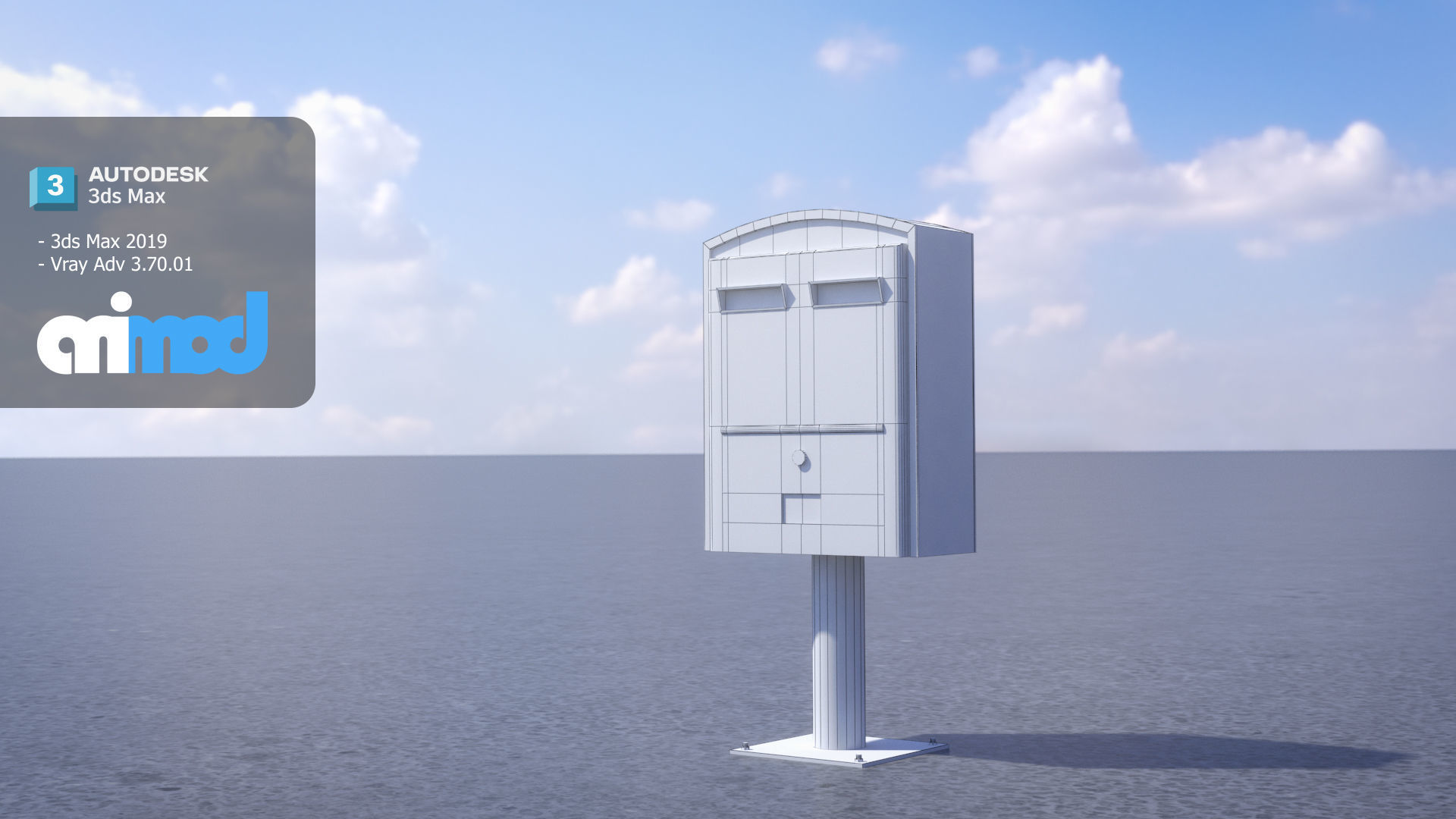 TW Posting Box Red 3D model_7