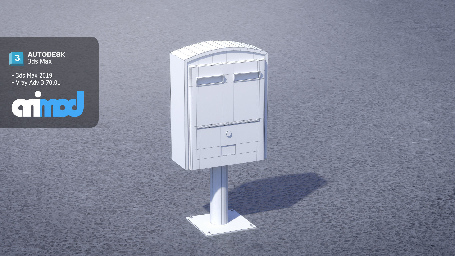 TW Posting Box Red 3D model_8