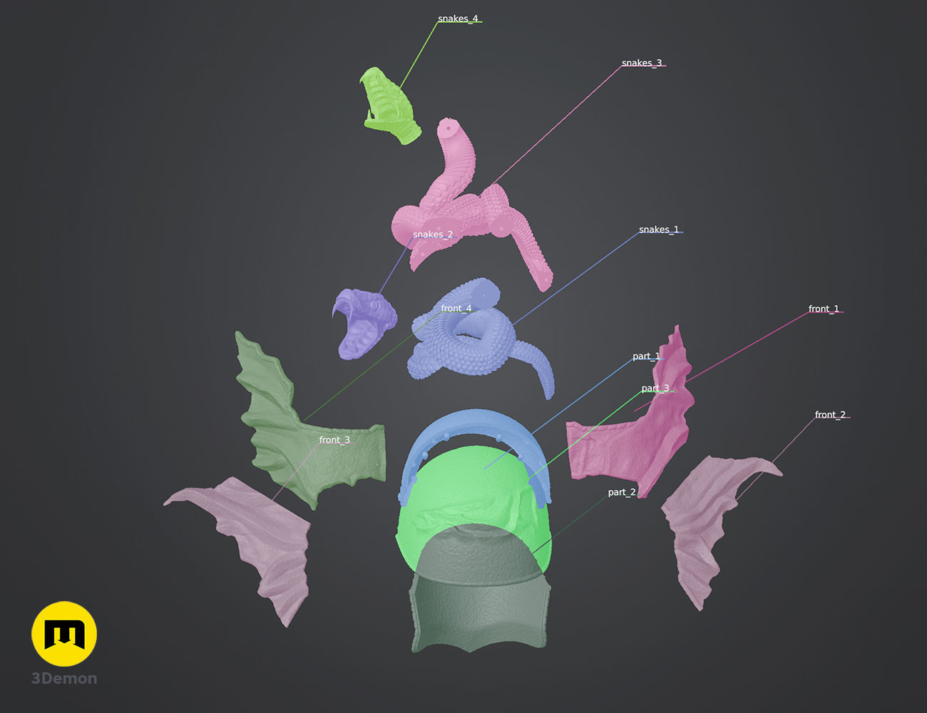 Messmer the Impaler Helmet - Elden Ring 3D print model_7