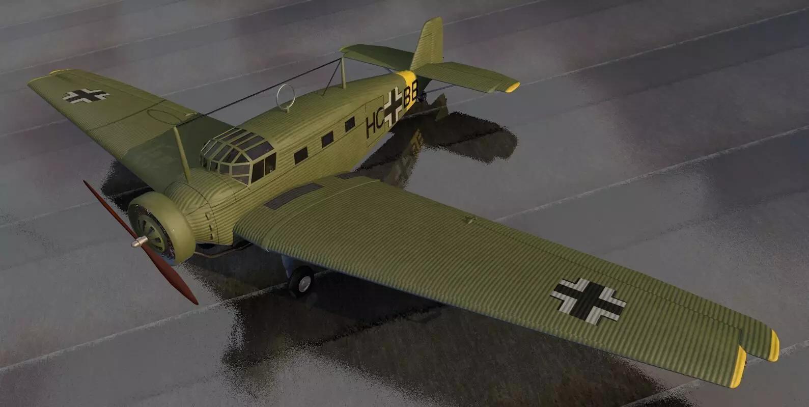 Junkers W 34 3D model_0