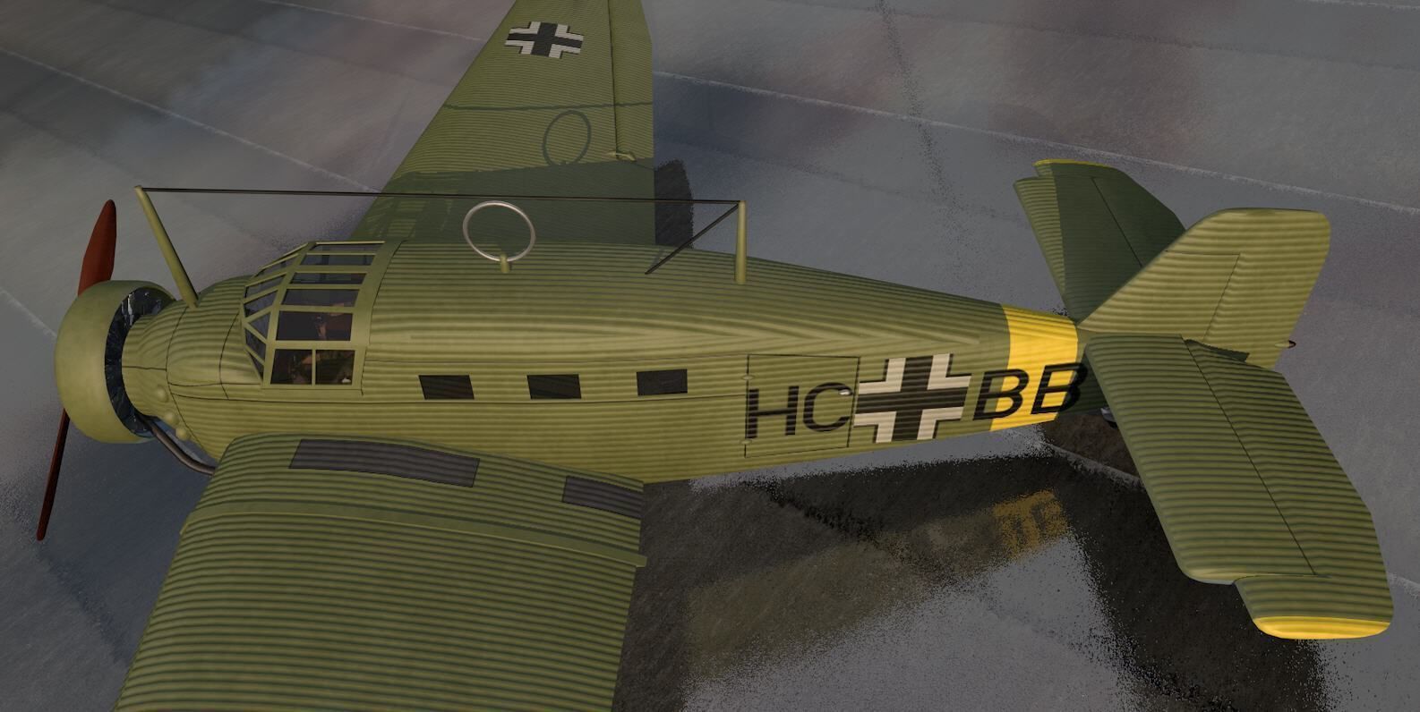 Junkers W 34 3D model_5
