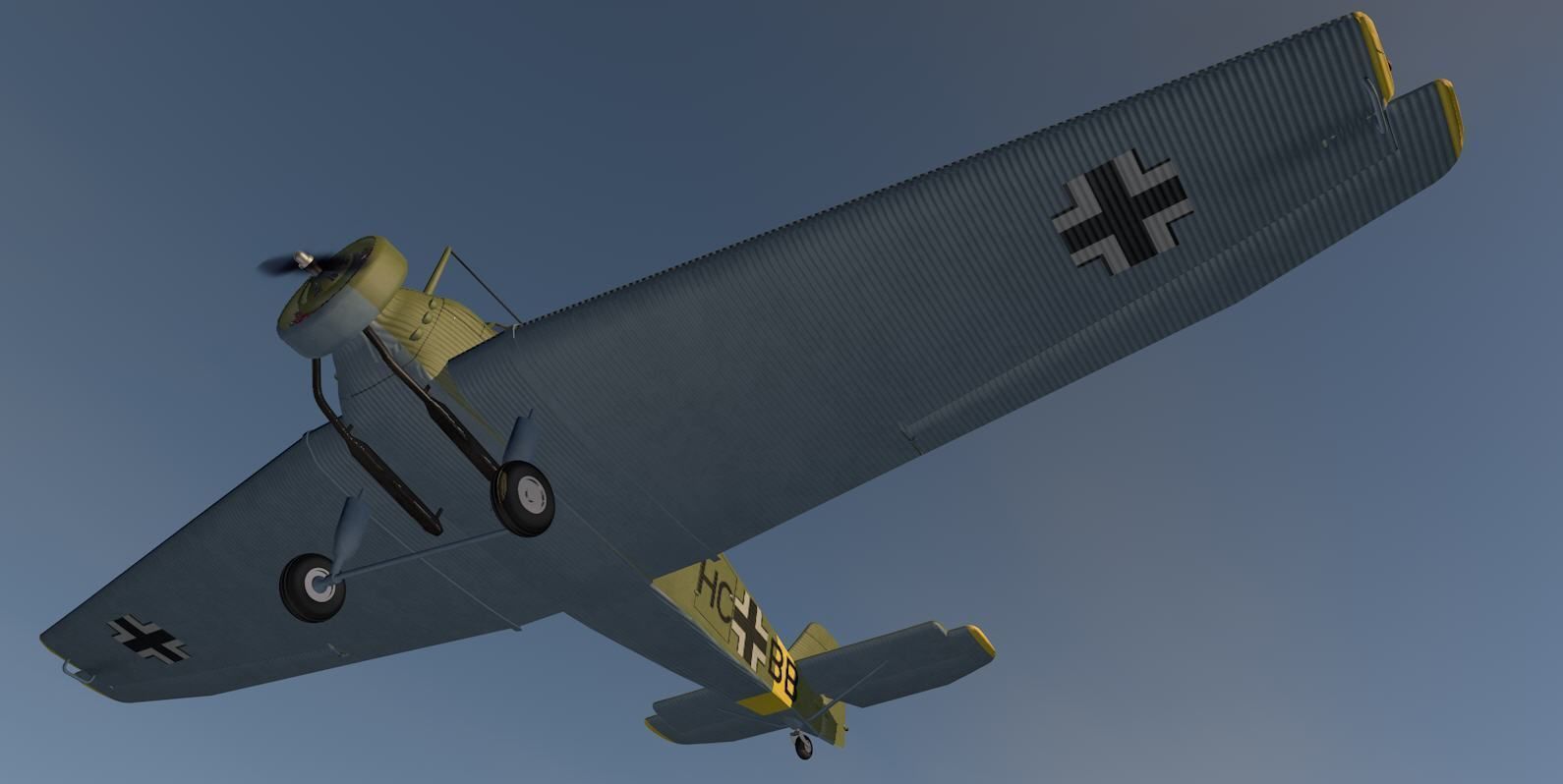 Junkers W 34 3D model_13