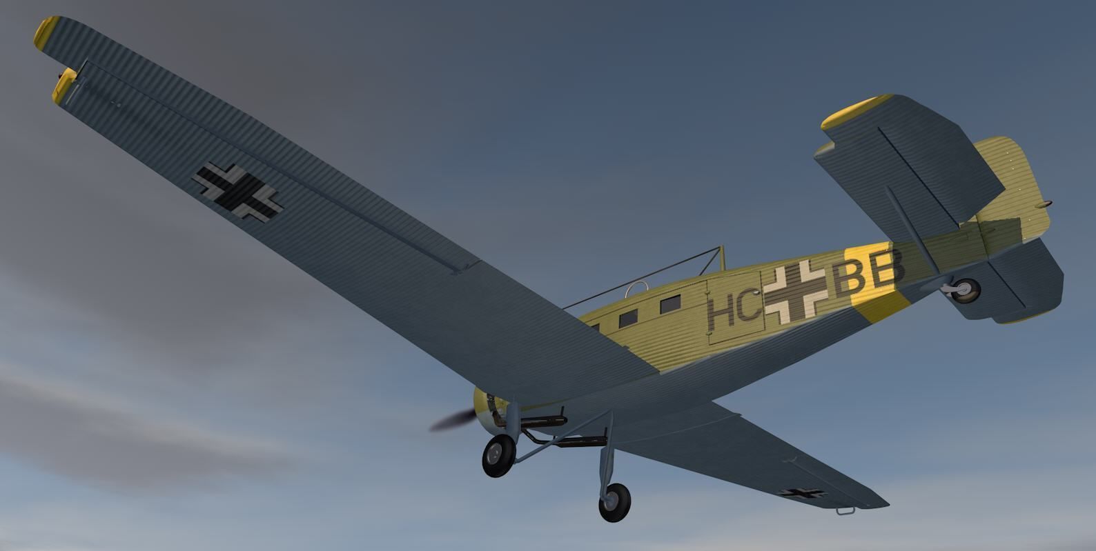 Junkers W 34 3D model_14