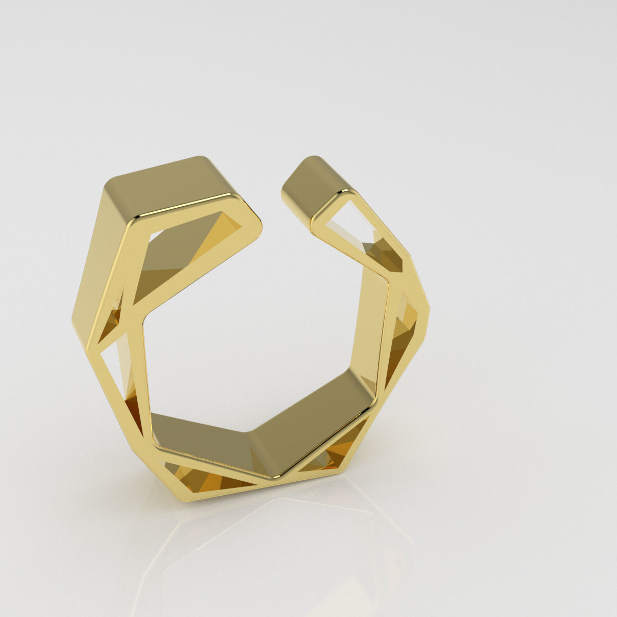 Hexagon ring Free 3D print model_2