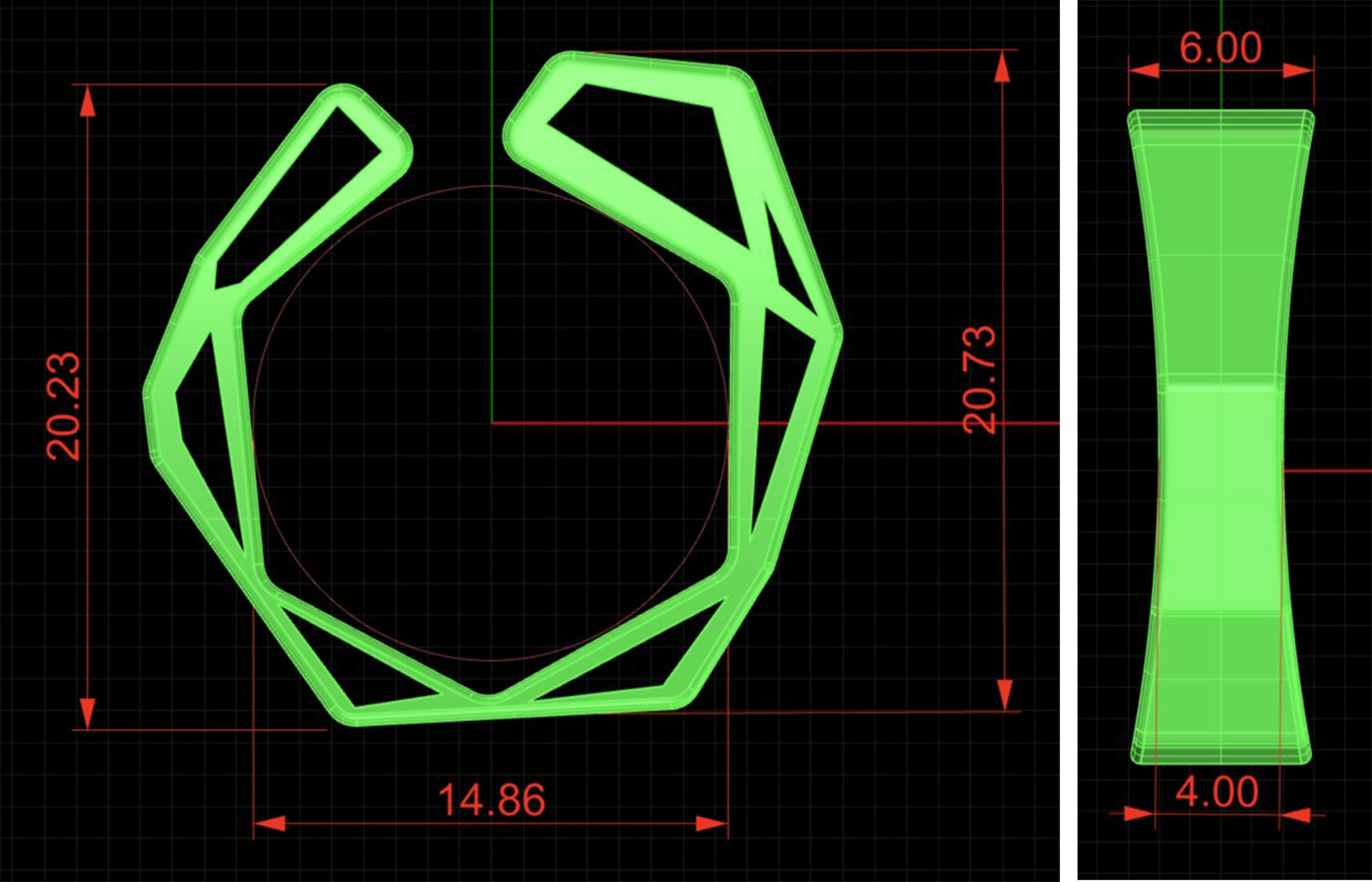 Hexagon ring Free 3D print model_5