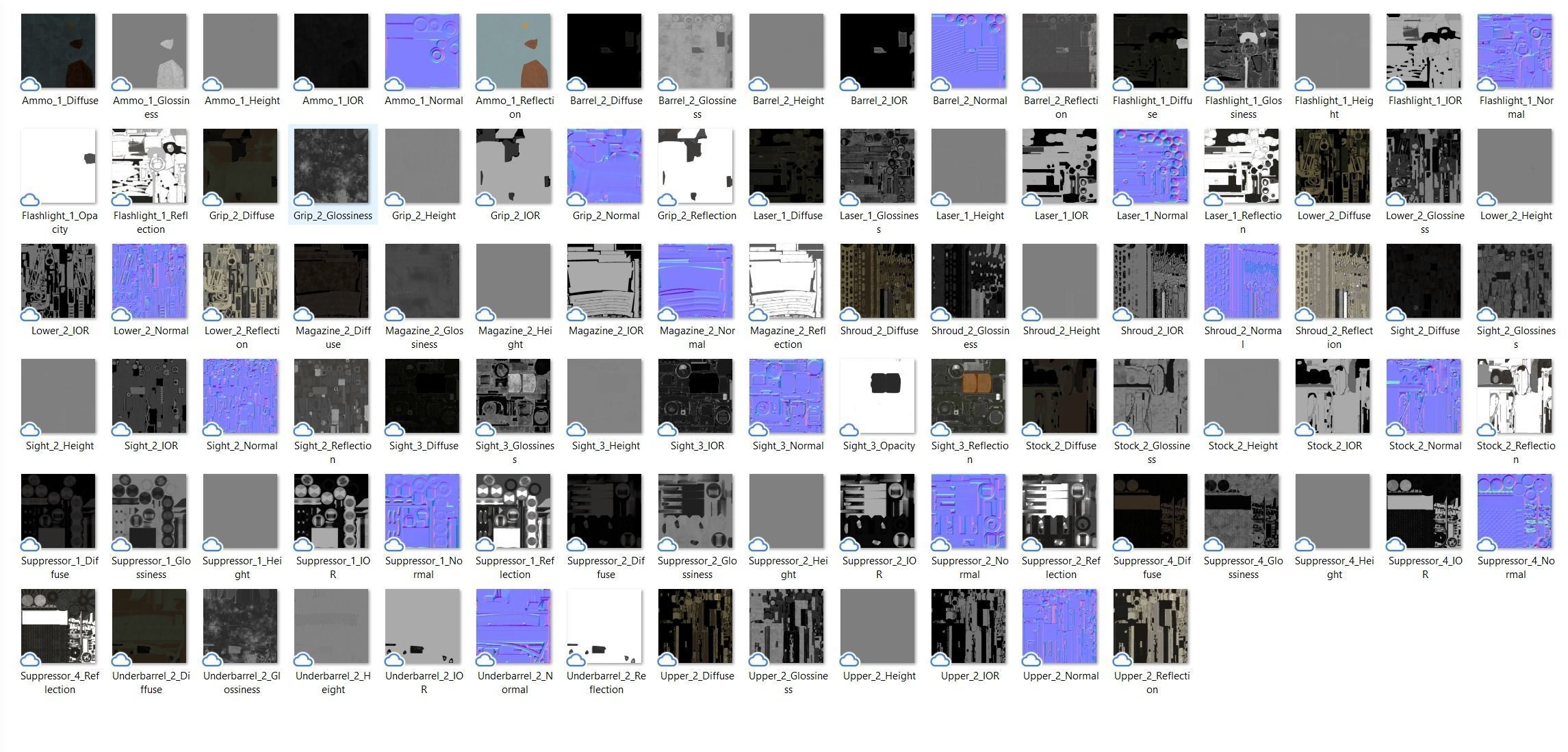 Assault Rifle 2 Used Low-poly 3D model_25