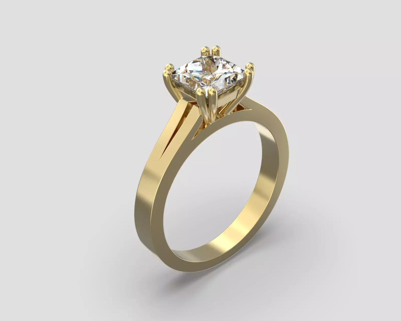R 077 ring Solitarie 3D print model_0