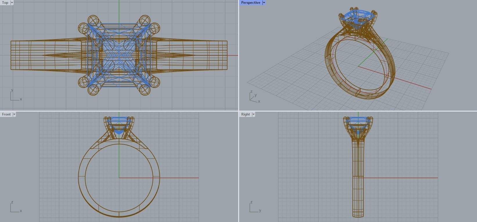 R 077 ring Solitarie 3D print model_9