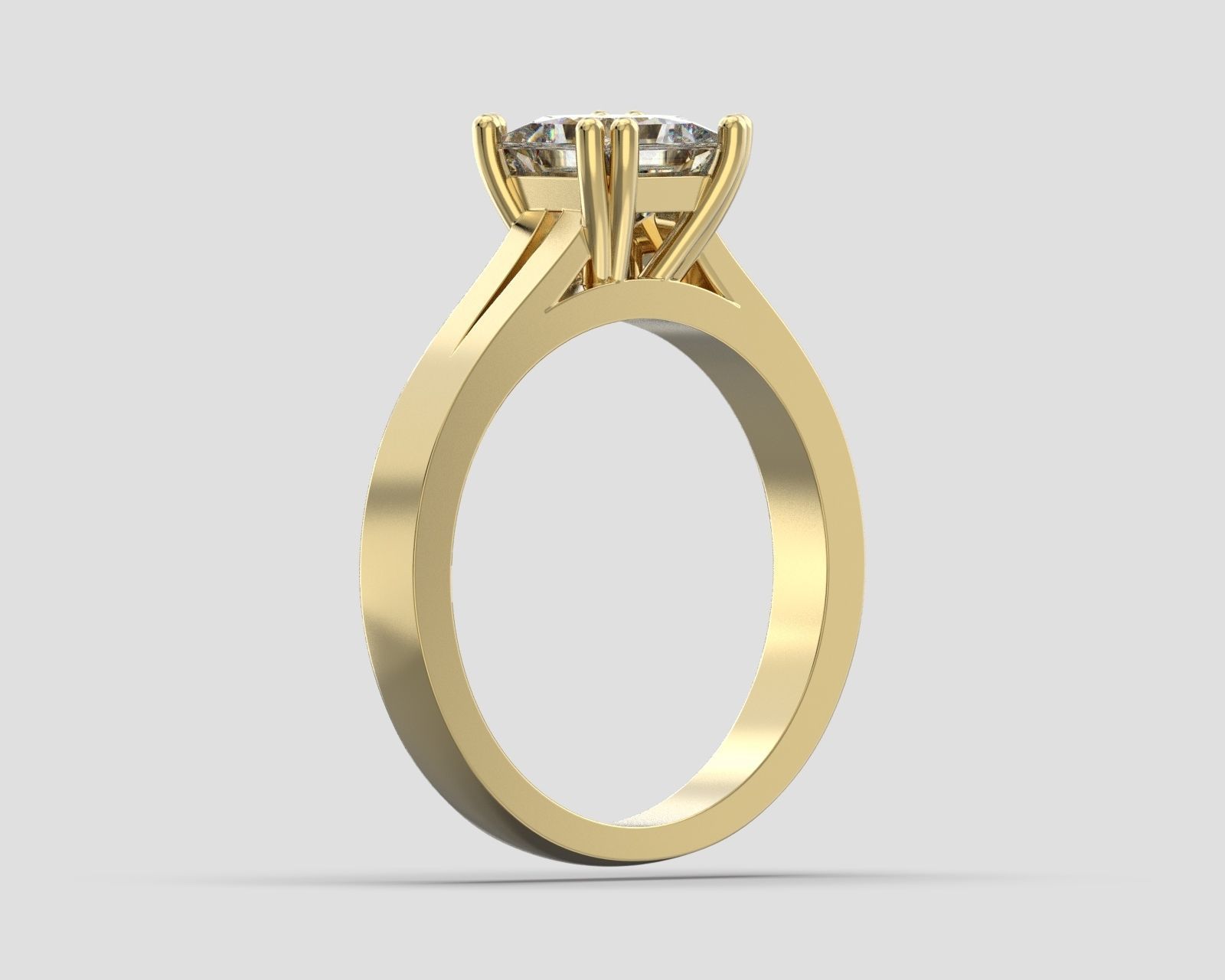 R 077 ring Solitarie 3D print model_2