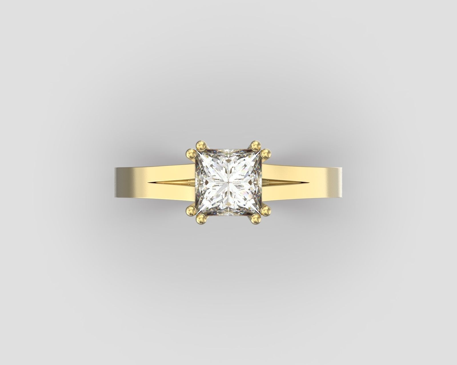 R 077 ring Solitarie 3D print model_1