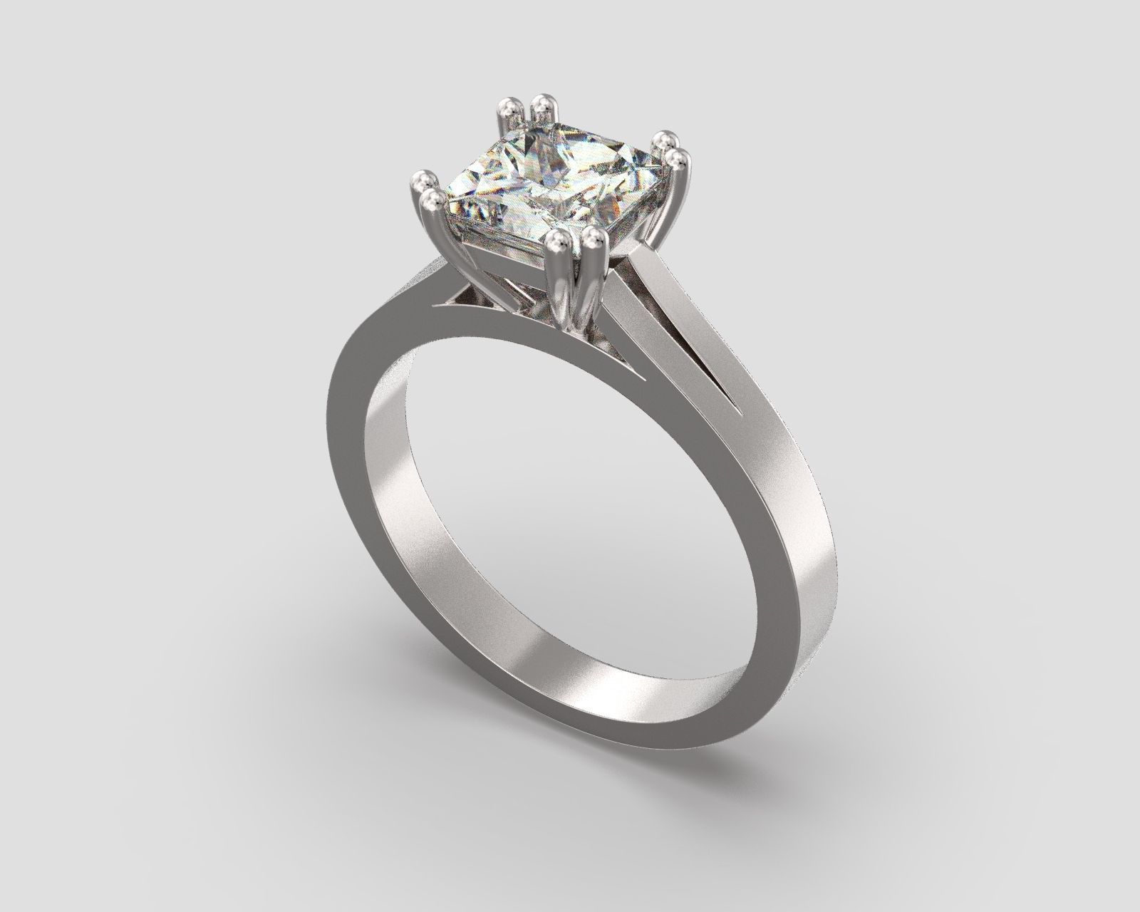 R 077 ring Solitarie 3D print model_4
