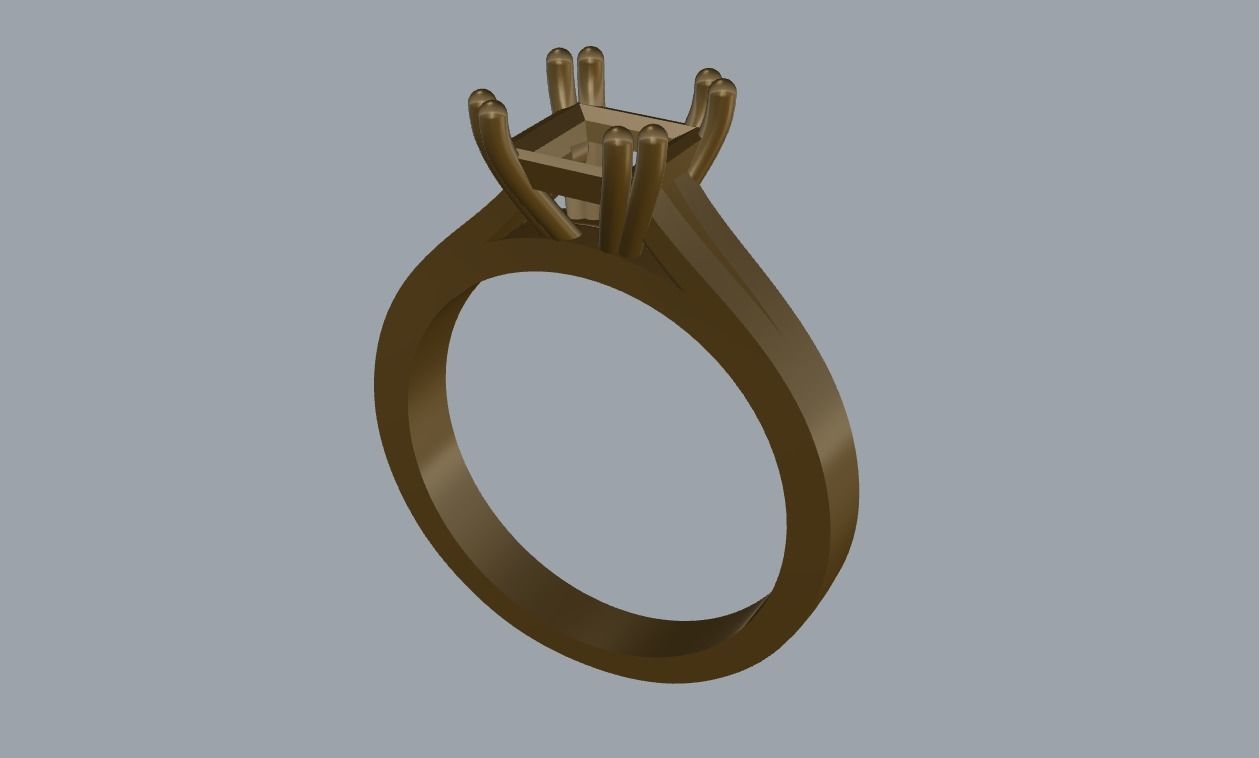 R 077 ring Solitarie 3D print model_10