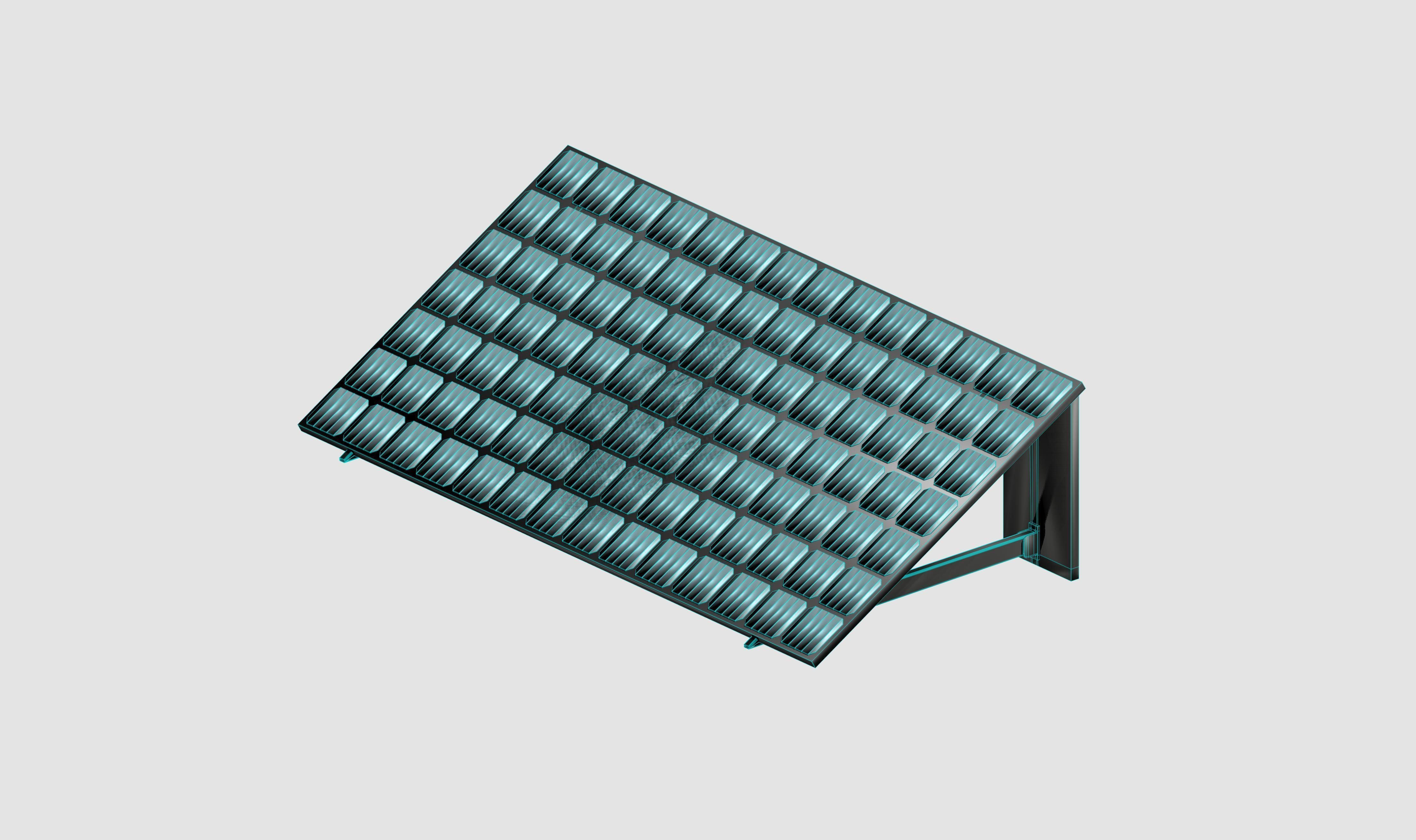Basic Solar Panel Low-poly 3D model_12