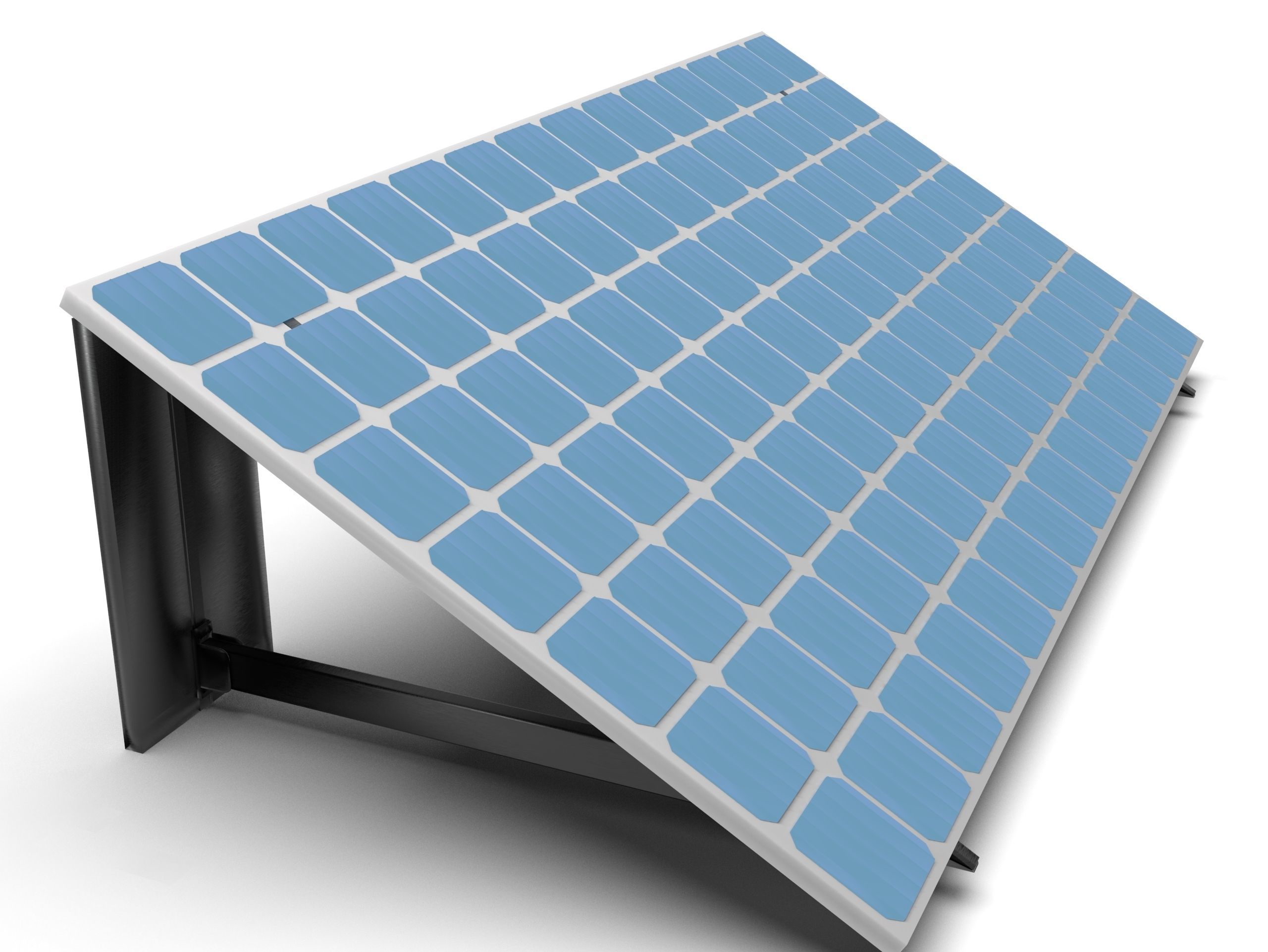 Basic Solar Panel Low-poly 3D model_6