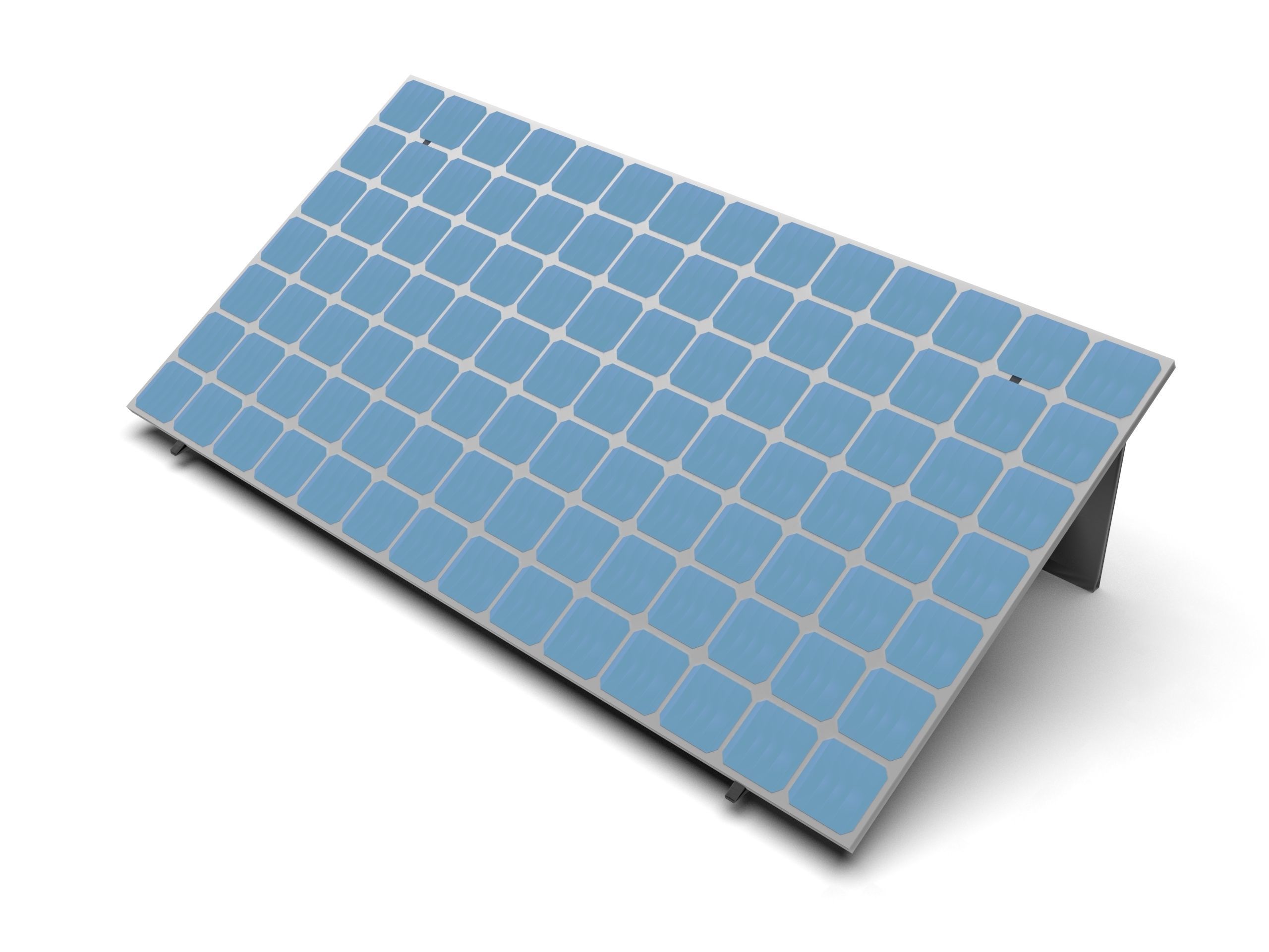 Basic Solar Panel Low-poly 3D model_1