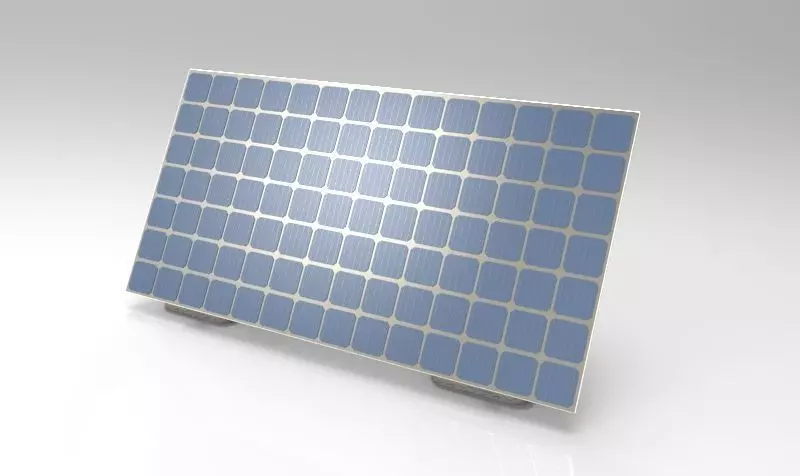 Basic Solar Panel Low-poly 3D model_0