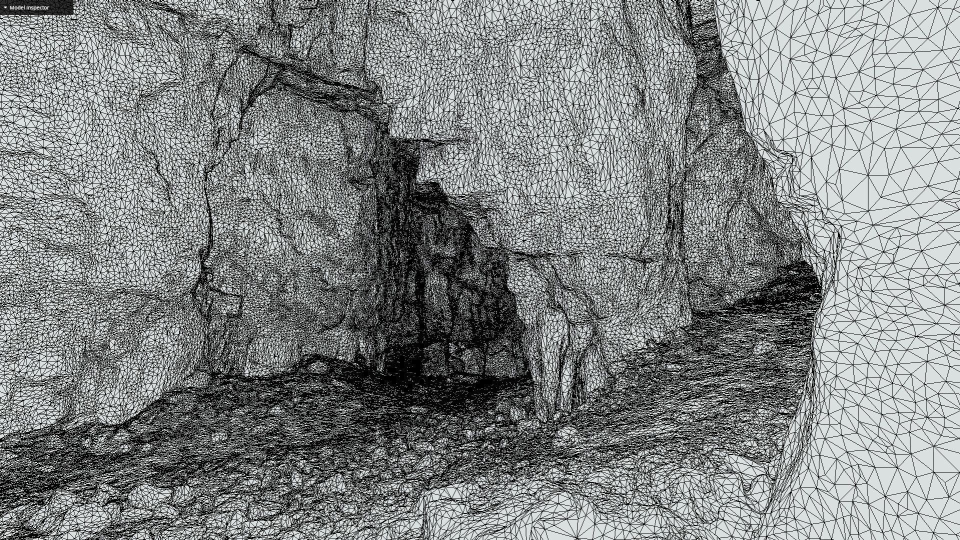 Old stone chamber mine excavation 3D model_4