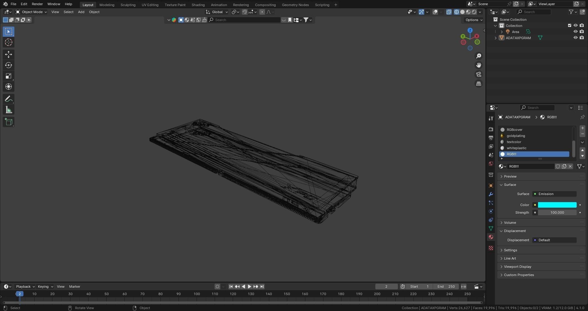 A-DATA  XPG RAM RGB DDR5 3D model_6