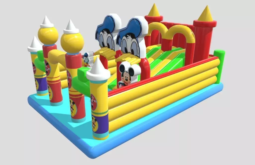 Donald Duck Bouncy Castle Inflatable 3D model