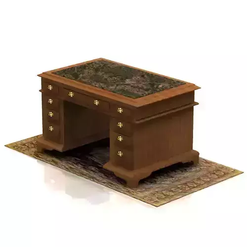 English Writing Desk Studio Max