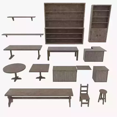 Medieval tavern props 02