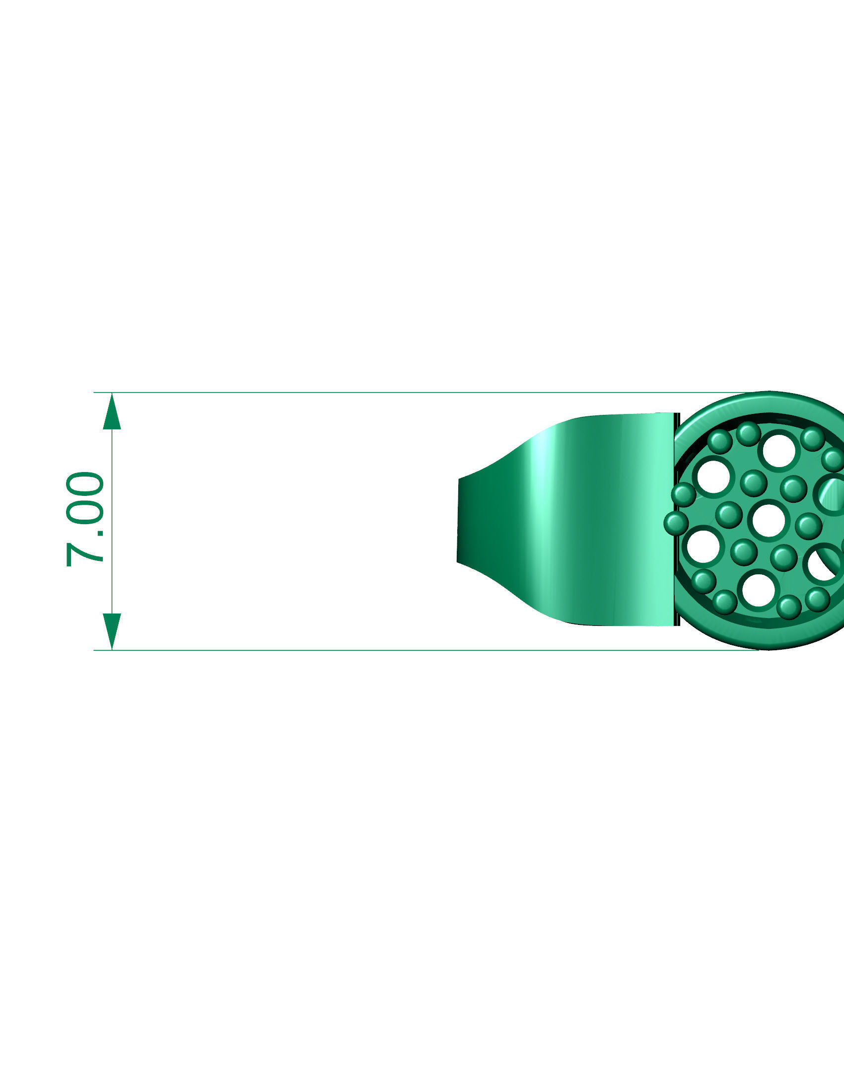 7MM Unisex Round Stone 3d model Chain  or Bracelet 3D print model_1