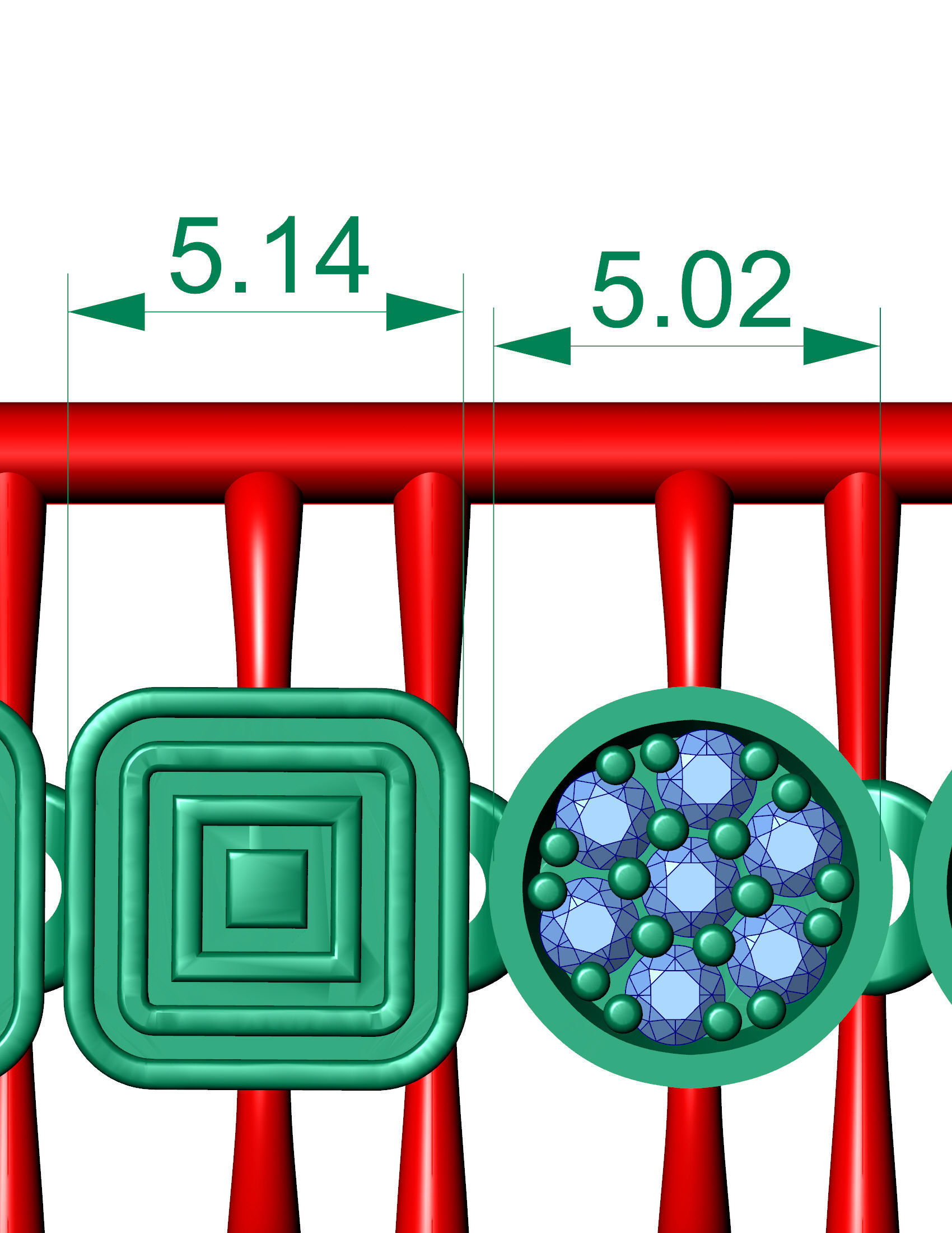 3d model bracelet or chain link 3D print model_4