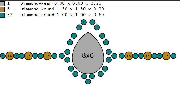 Pear halo ring 3D print model_6