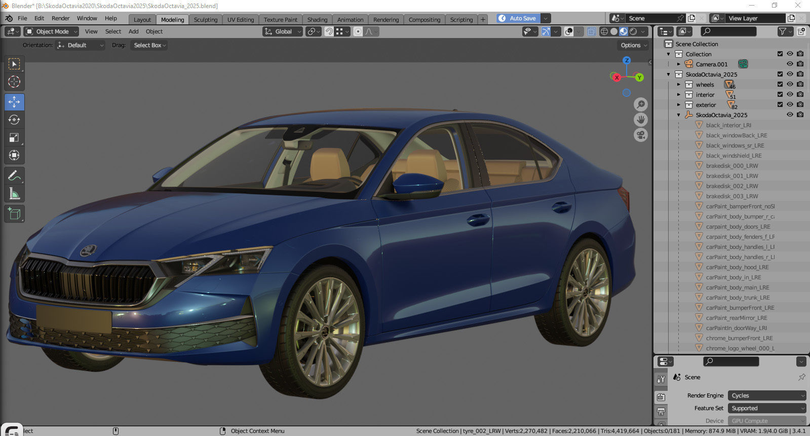 Skoda Octavia 2025 3D model_30