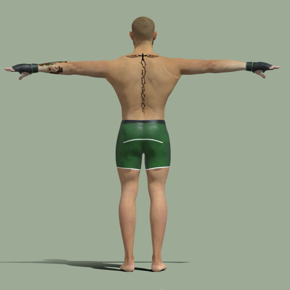 T-Pose Rigged Conor Mcgregor UFC 3D model_3