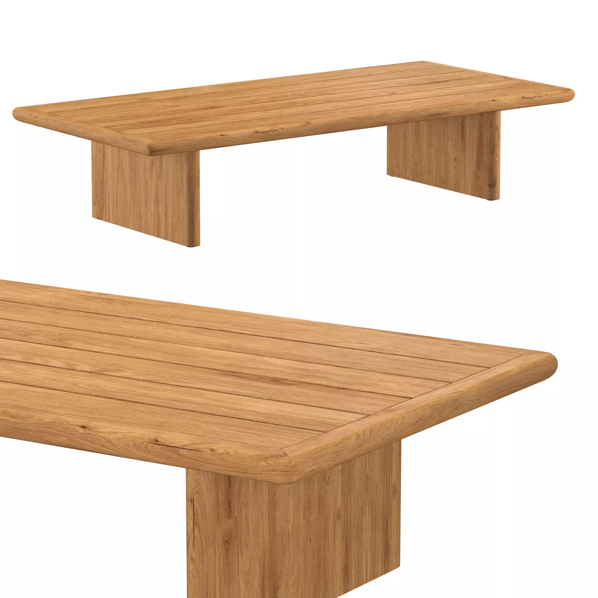 PALMA TEAK RECTANGULAR COFFEE TABLE 3D model