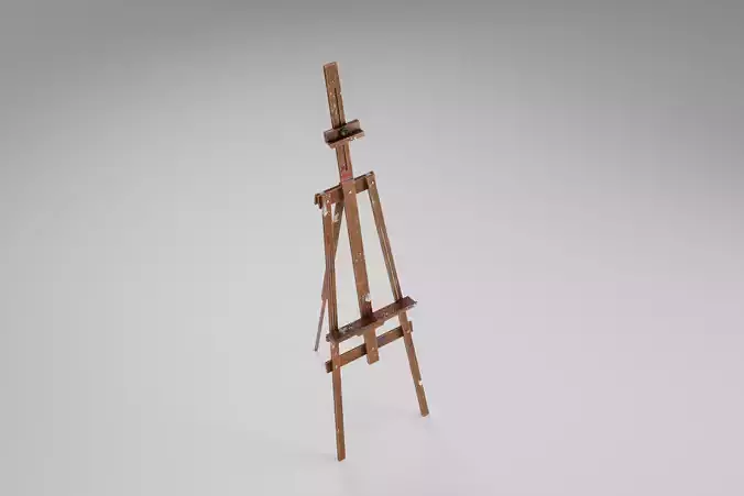Old Easel Low-poly 3D model