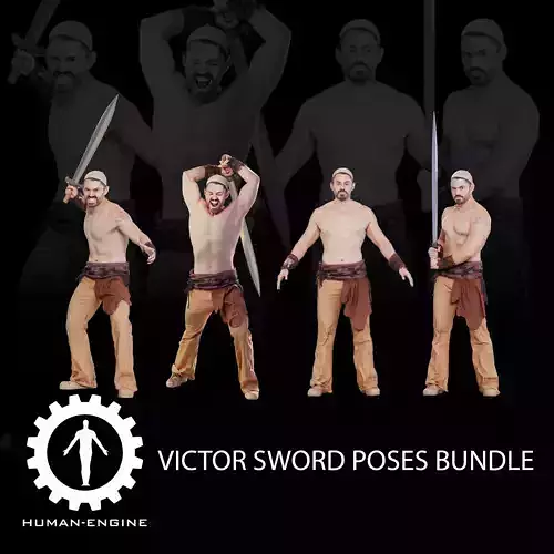 Male Scan - Victor Sword Poses Bundle