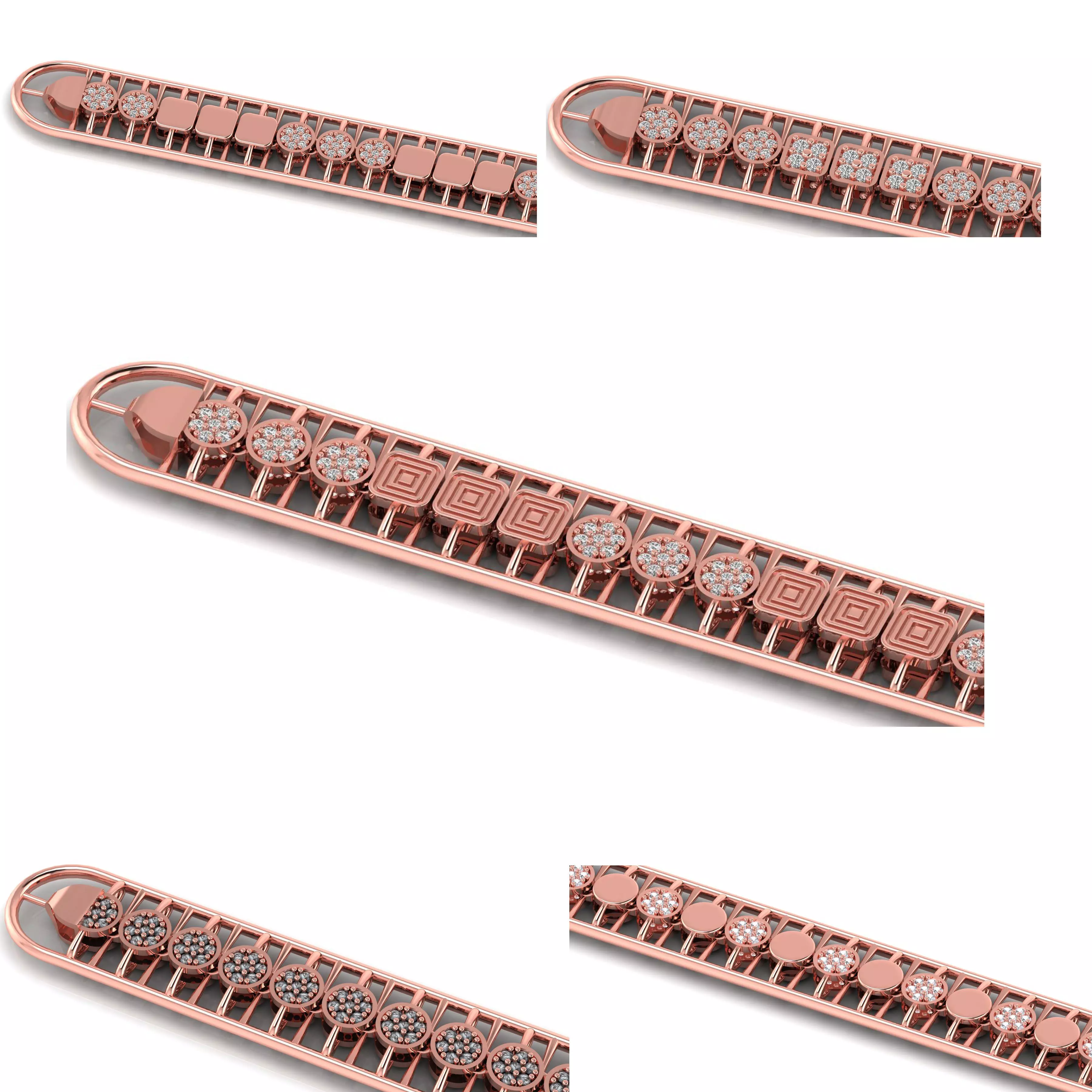 8 chain or bracelet link 3d model 3D Model Collection_0