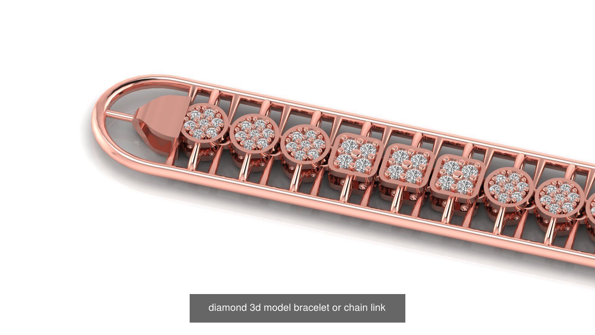 8 chain or bracelet link 3d model 3D Model Collection_3