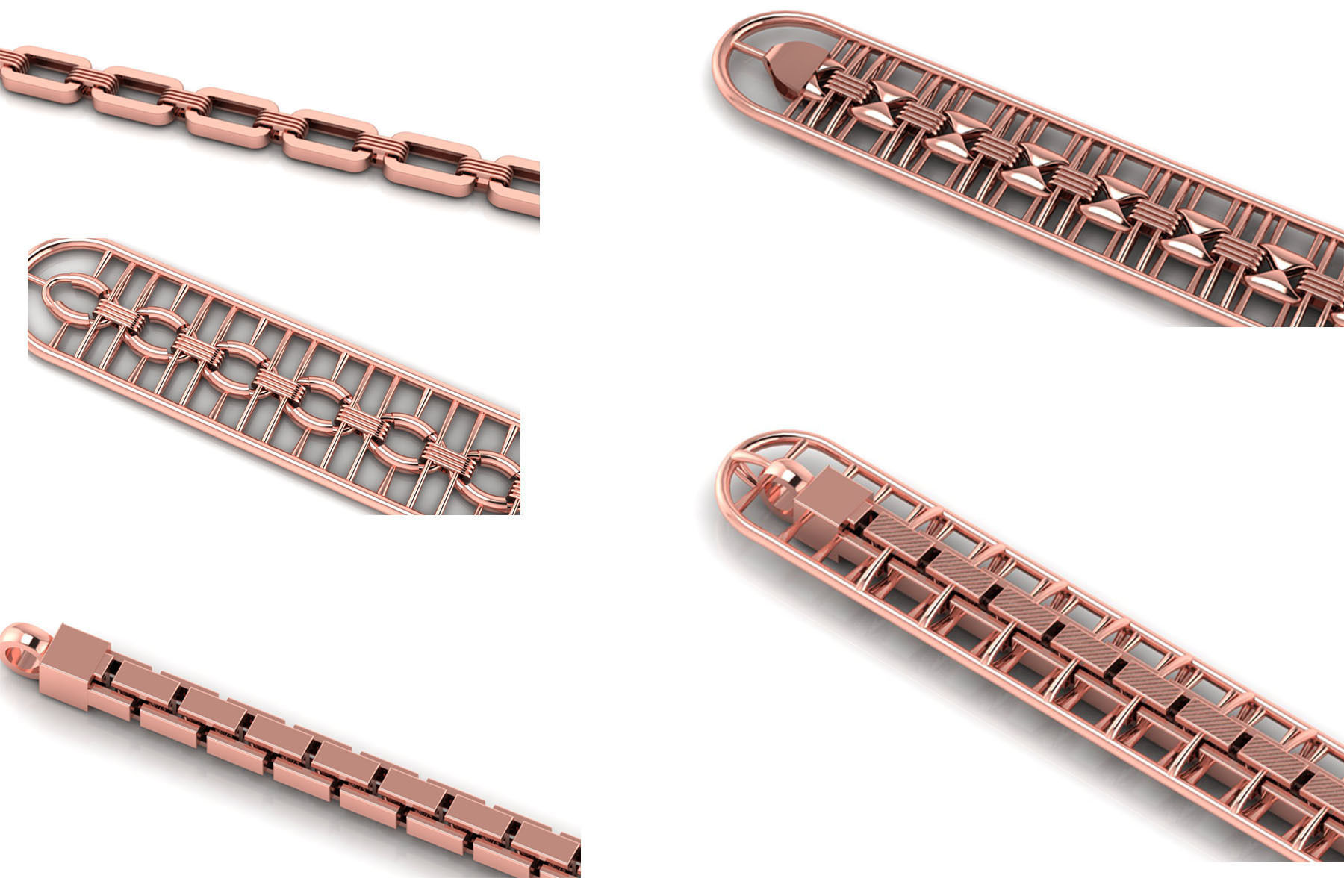 8 chain or bracelet link 3d model 3D Model Collection_1
