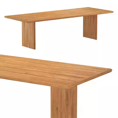 PALMA TEAK RECTANGULAR DINING TABLE 3D model
