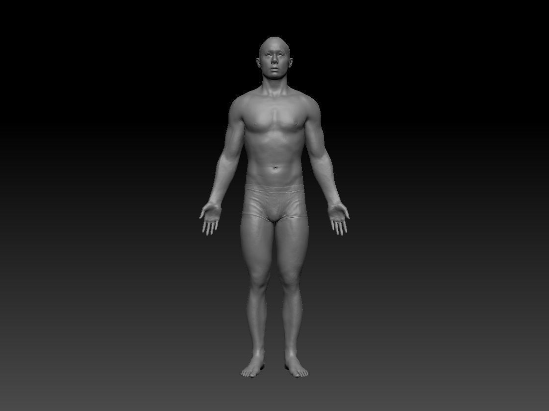Black Skinny Male Female Complete Anatomy Pack Low-poly 3D model_7
